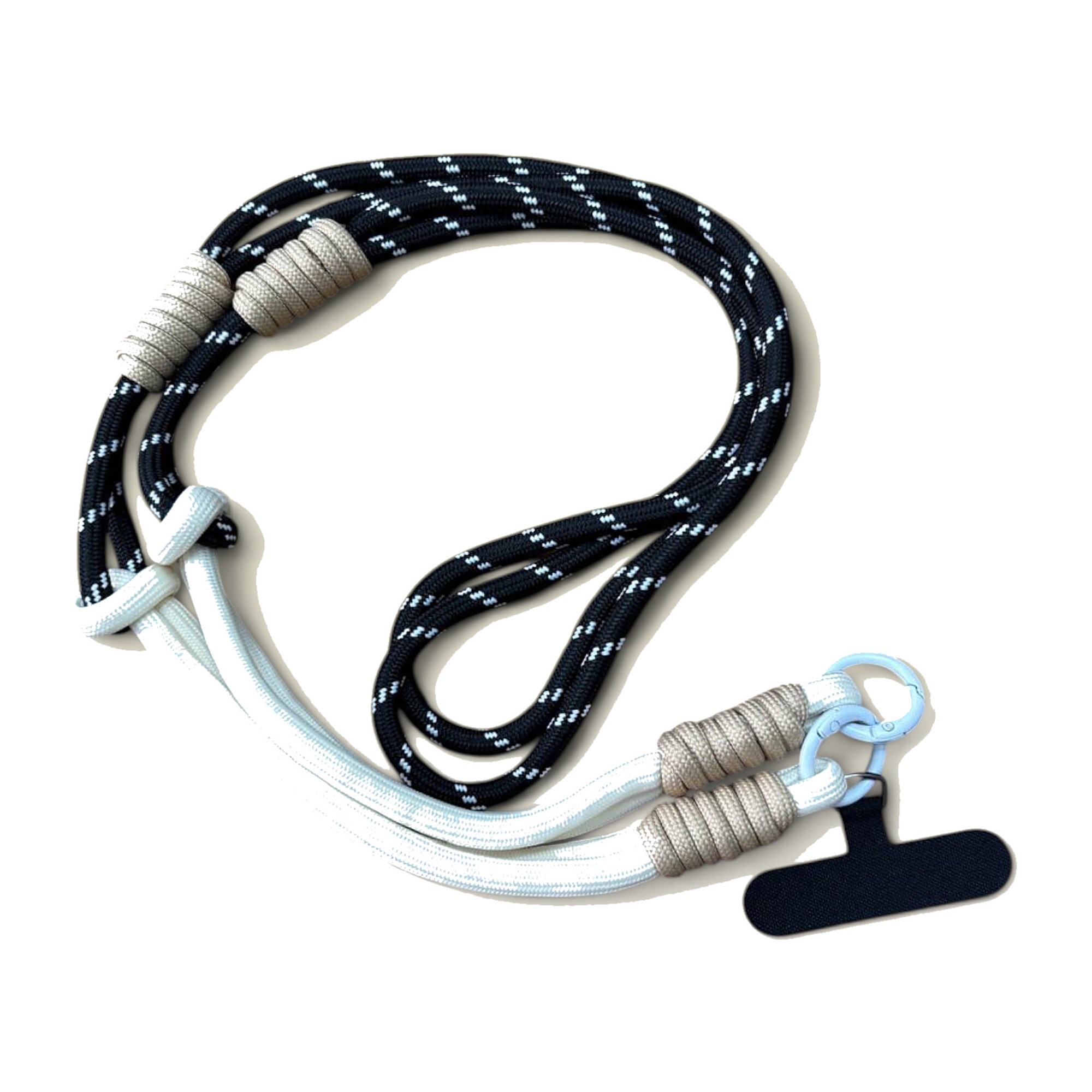 Blackout cross-body paracord phone strap, view 1