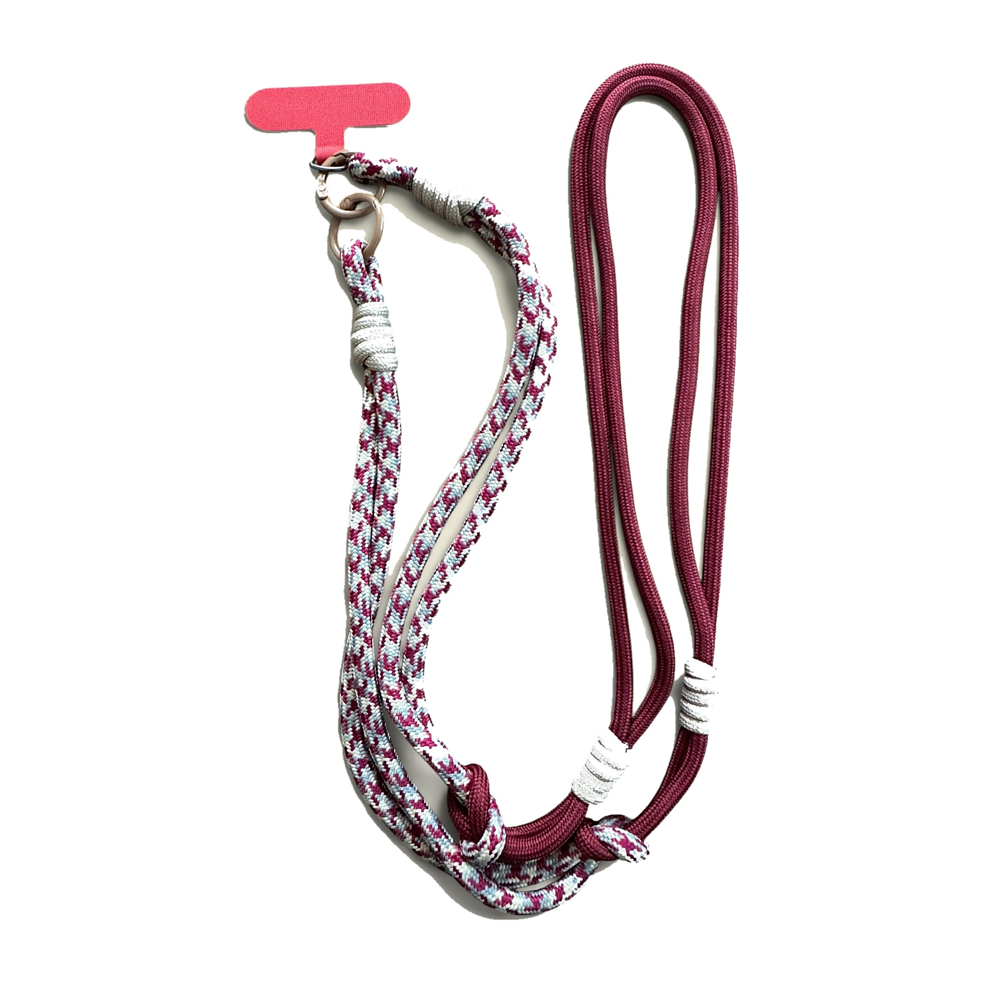 Cherry Static cross-body paracord phone strap, view 2