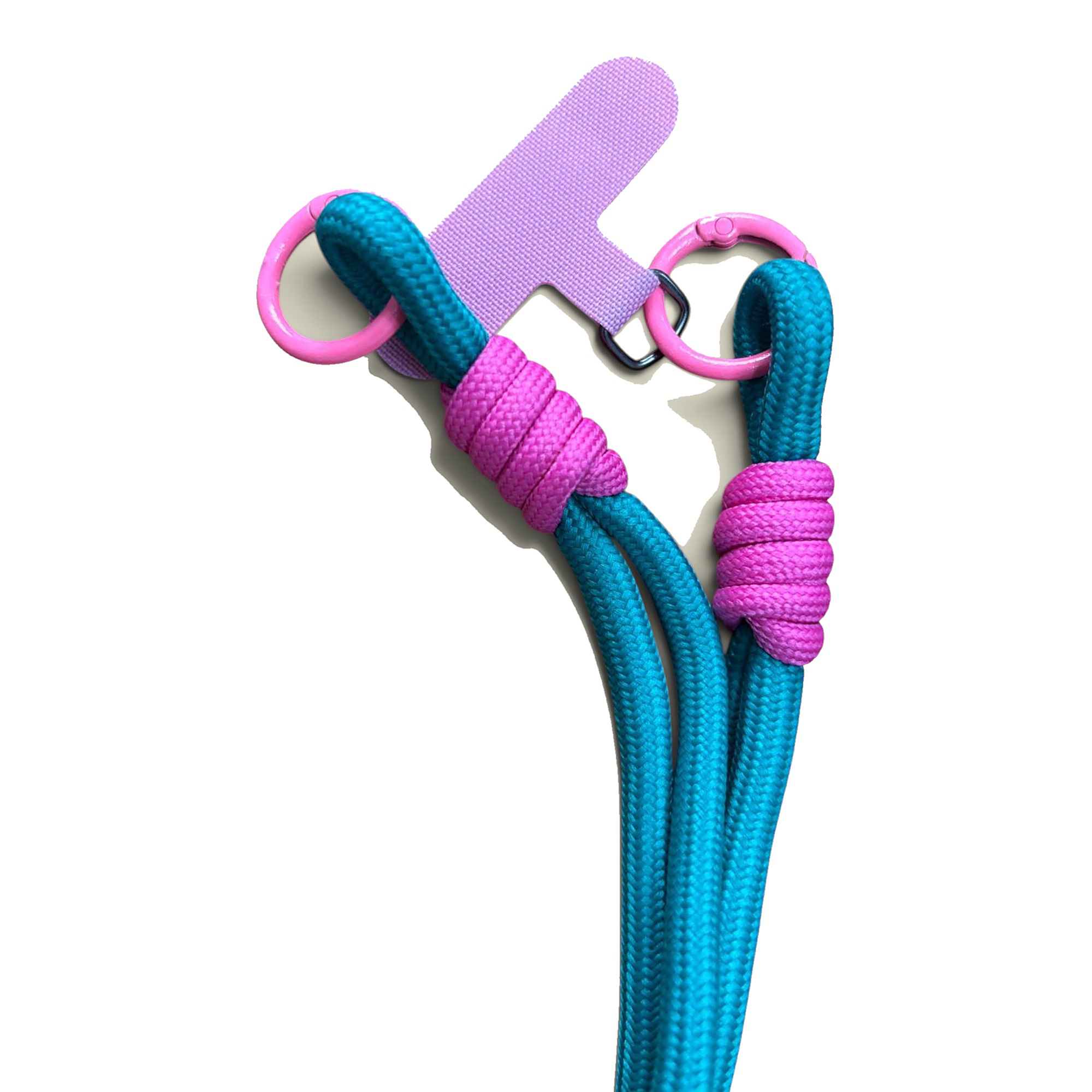 Watermelon cross-body paracord phone strap, view 3